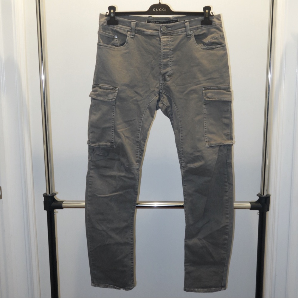 Jetlag Men's Gray Cargo Pants
